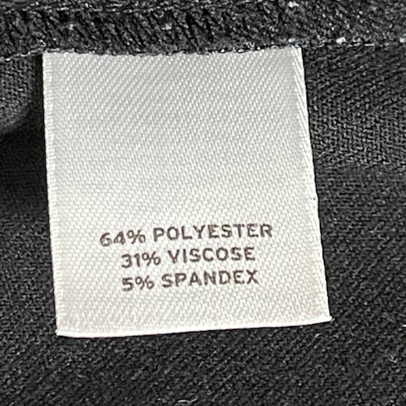 Halogen Pants Womens Plus 16W Black Straight Leg Stretchy Chino Trousers 40x33 - Picture 5 of 10